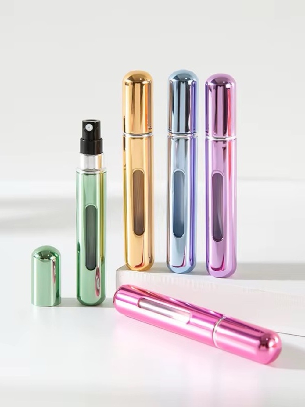 Luxury 8ml refillable travel perfume atomizer fine mist spray 
Empty